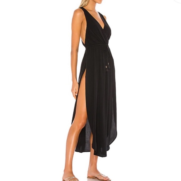 Black maxi coverup dress - Picture 2 of 6